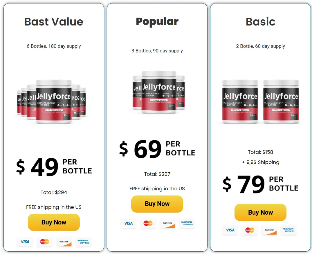 JellyForce Pricing Screenshot